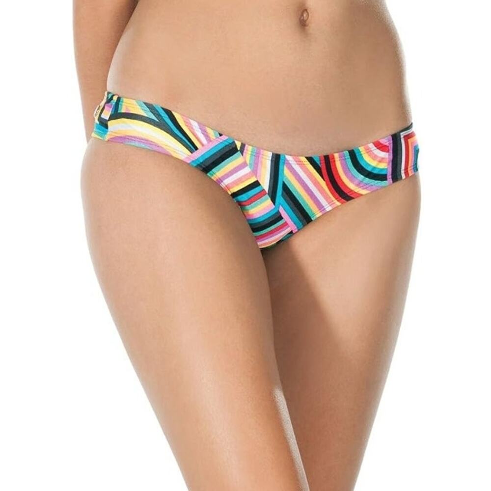 Volcom Bikini Bottom Size XL Rainbow Rebellion NEW Multicolor Retro Stripe Swim